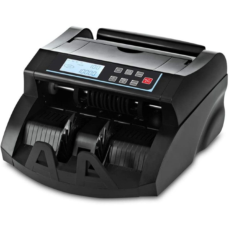 HomGarden Money Counter Machine Cash Bill Counter Automatic Counting Machine UV/MG/IR Counterfeit Detector Bill Detection 