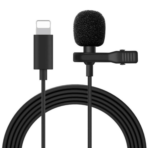or iPhone 12 11 XS Pro Max Lapel Lavalier Microphone Zoom Live Video Recording