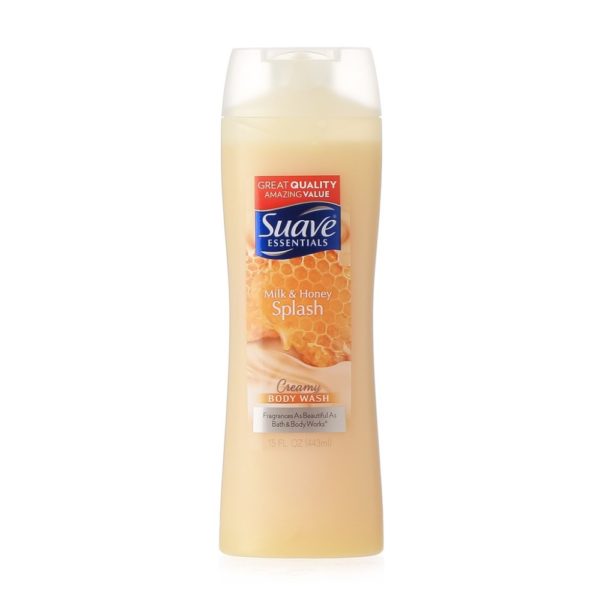 suave essentials milk honey moisturizing body wash 1