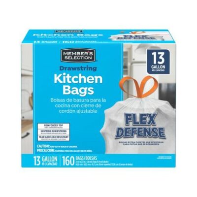 Member's Mark Power Flex Tall Kitchen Drawstring Trash Bags (13 Gallon, 2  Rolls of 100 ct, 200 count total) Fresh Scent Reviews 2024